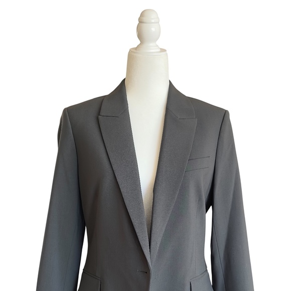 THEORY ETIENNETTE WOMEN'S WOOL-BLEND BLAZER IN OLIVE GREEN, SIZE 8 - Picture 4 of 8